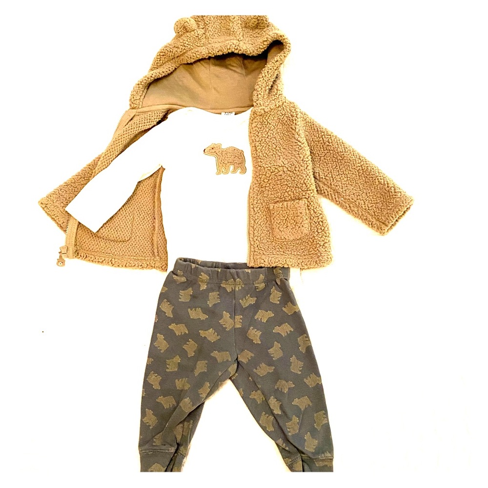 Baby Bear Outfit with Fleece Jacket by Carters 🐻